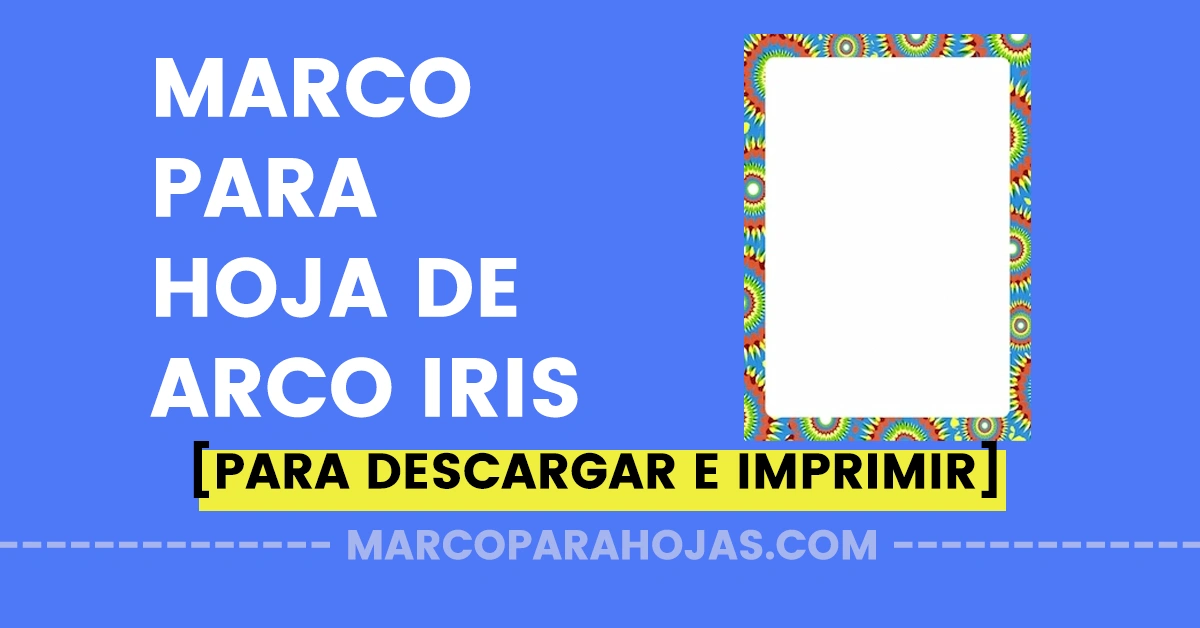 ᐈ Marco Arco Iris PNG WORD Descargar GRATIS