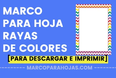 Marco para Hoja rayas colores para descargar e imprimir gratis