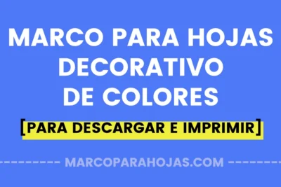 Marco para Hojas Decorativo de Colores para descargar e imprimir gratis png jpeg docx