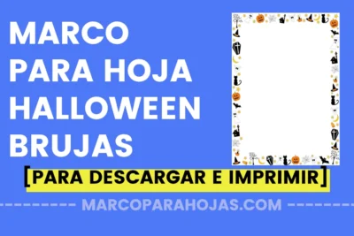 Marco para Hoja Halloween brujas para descargar e imprimir gratis PNG | WORD