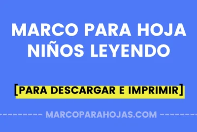 Marco para hoja niños leyendo y estudiando para descargar e imprimir gratis