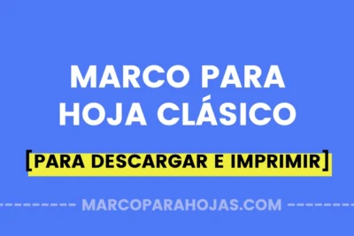 marco para hoja clasico para descargar e imprimir gratis